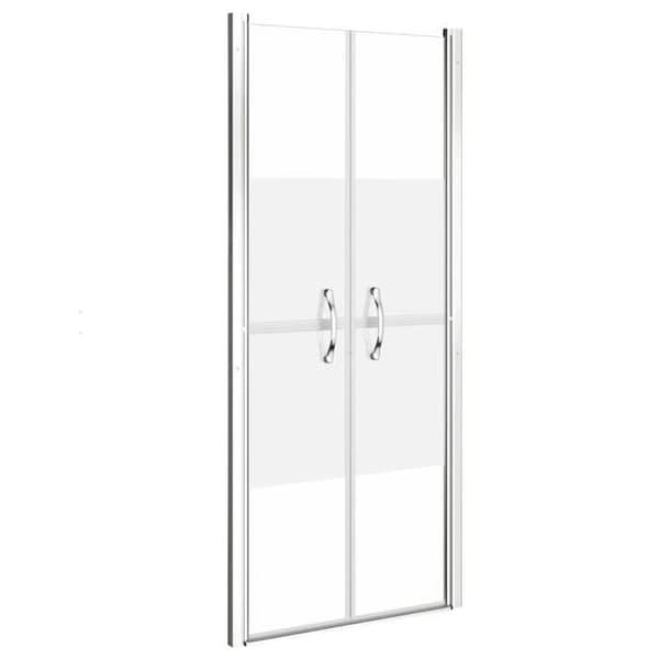 vidaXL Duschdörr ESG halvmatte 71x190 cm 148785