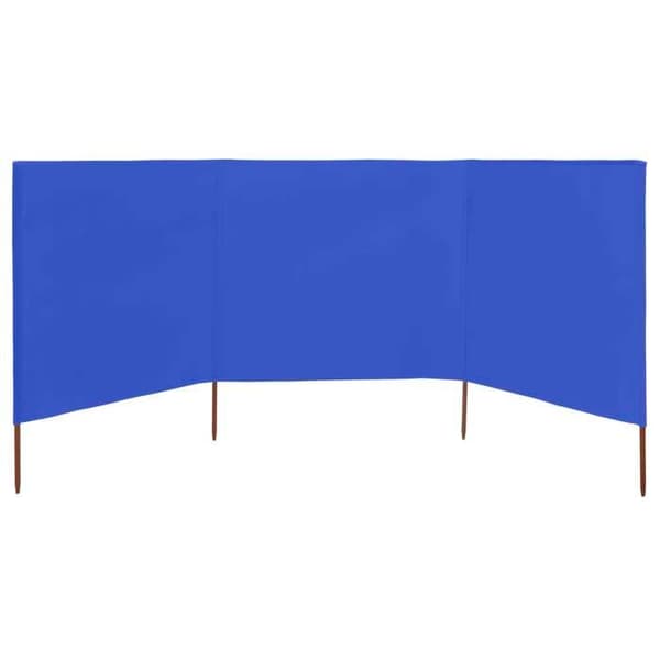vidaXL 3 Panel Room Divider Tyg 400 x 120 cm Azurblå