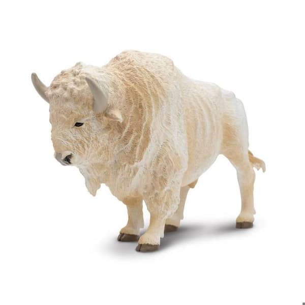 Figurin - Safari - Vit buffel - 12,75 cm - Giftfri - För barn och samlare