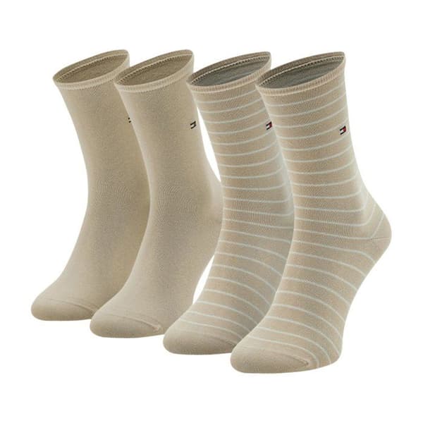 Tommy Hilfiger damstrumpor - enfärgade, 2-pack