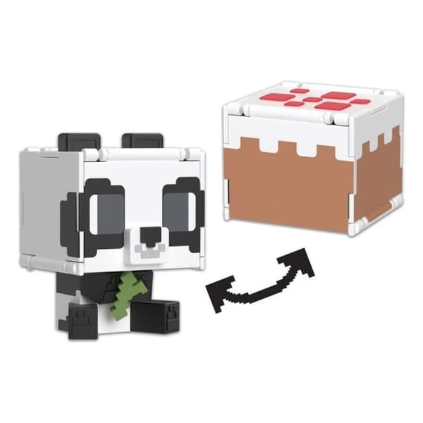 Figurin - MATTEL - Minecraft Flippin' Figs - Enkel transformation - Pixelerad design