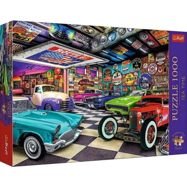 Pussel - TREFL - Samlarbilar Garage - 1000 bitar - Premium Plus - 68,3 x 48 cm
