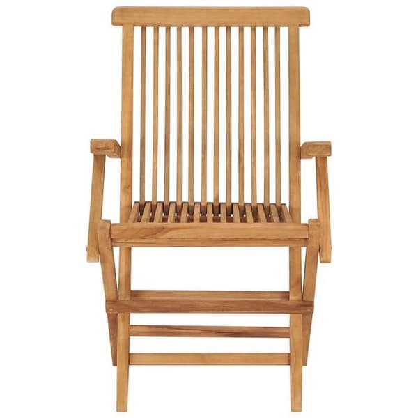 vidaXL Fällbara trädgårdsstolar set om 2 i solid teak 41999