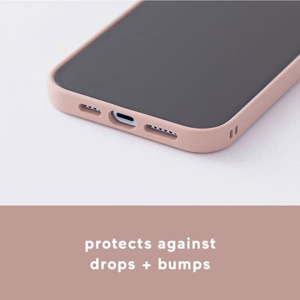 Mobilskydd - ATOM STUDIOS - iPhone 13 - Silikon - Rosa - Härdat glas ingår