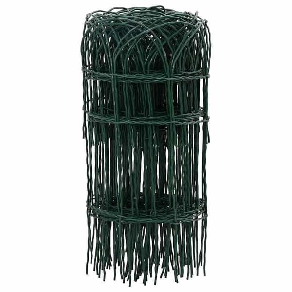 vidaXL gräsmatta pulverlackerad järn 10x0,4 m