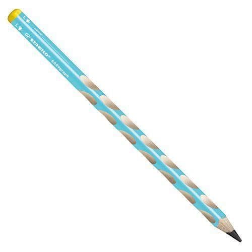 Färgpennor grafit - STABILO - EASYgraph - 6-pack - Ergonomiska - Vänsterhänt - HB ljusblå