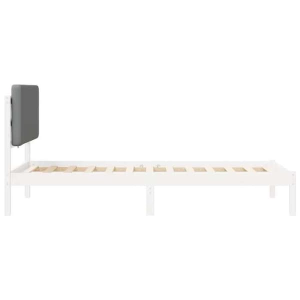 vidaXL Sängram med vadderad huvudgavel Ljusgrå 90 x 190 cm, Sovrum, Rektangulär, Modern möbel 877948