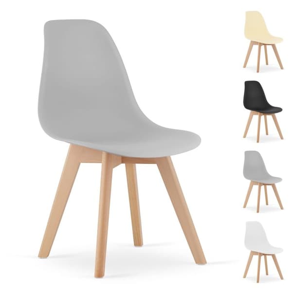 KOMMODEE Stol CHIETI - grå x 1 46x80x55 cm
