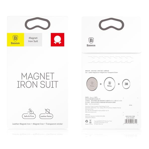 Magnetisk skiva - Baseus - Iron - Vit - Biltillbehör - För smartphone