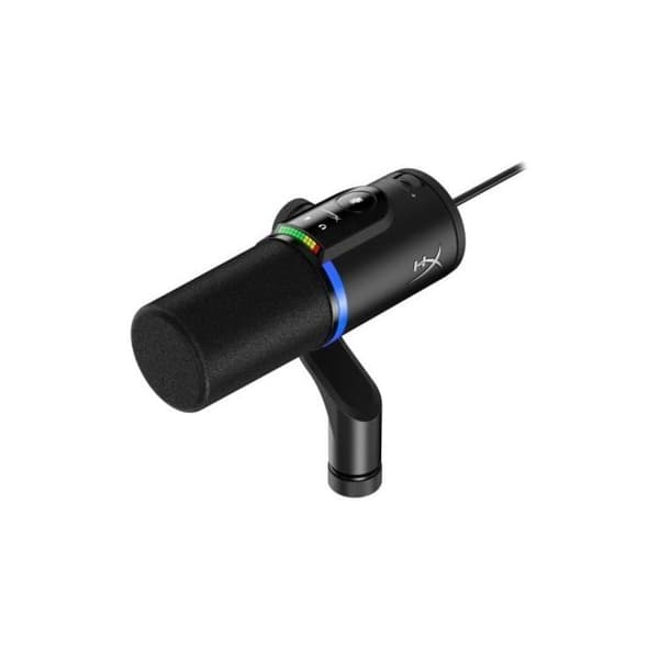 HyperX FlipCast USB/XLR dynamisk mikrofon med svart armpod.