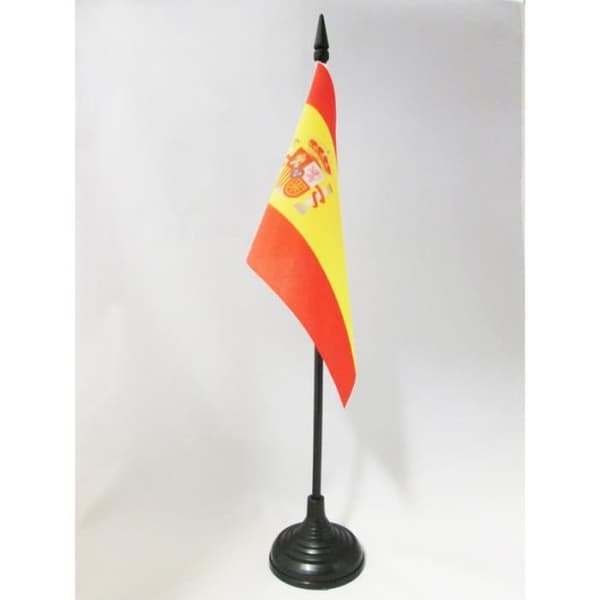 Borddukar - AZ FLAG - Spanien - 15x10cm - Polyester - Svart plastbas