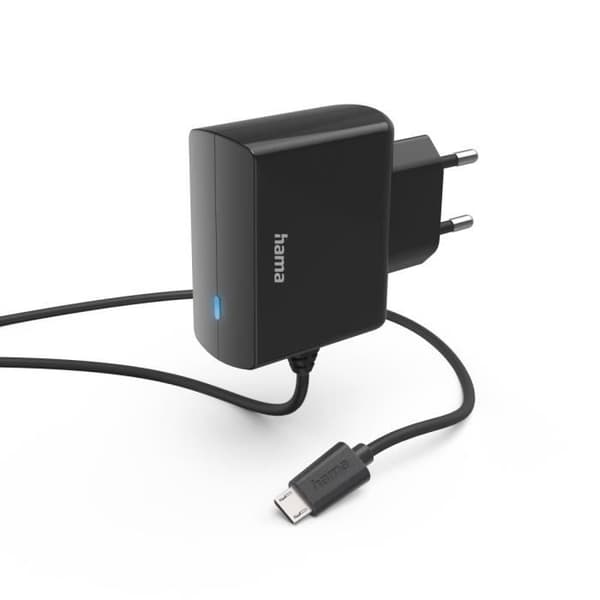 Laddare - HAMA - 00201617 - Micro-USB - 6 W - Svart