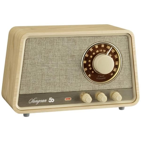 Bordradio - Sangean - WR-101 - Bluetooth - AUX - Ljus trä