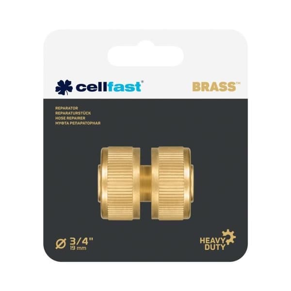 Reparationskoppling - CELLFAST - 52-805 - Messing - 3/4" - Max tryck 6 bar