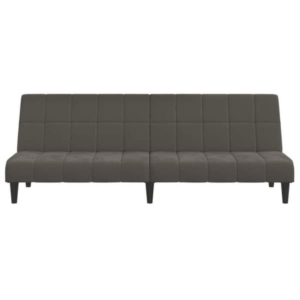 vidaXL 2-sits bäddsoffa mörkgrå sammet 375842