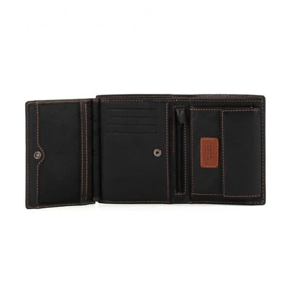 Handväska - CAMEL ACTIVE - 128 705 60 - Mycket mjukt läder - Solid svart - 3 flikar