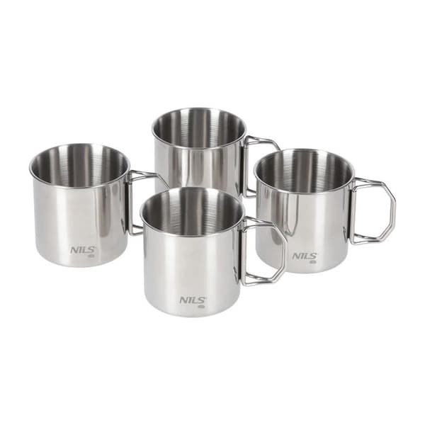 kit av mugg i stål NILS Camp NC1762 (x4)