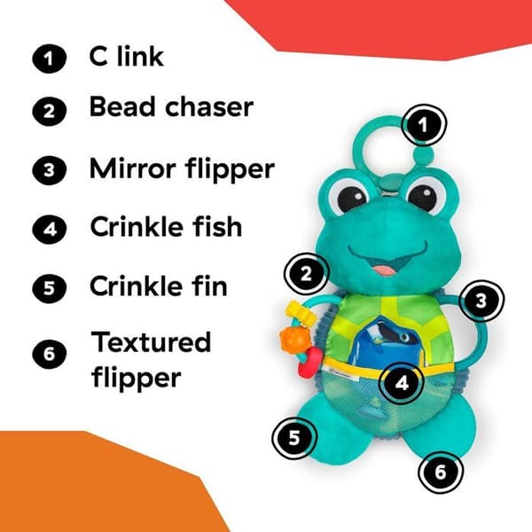 BABY EINSTEIN NEPTUNE Gosedjur baby sköldpadda, multisensorisk, babypresent 0M+