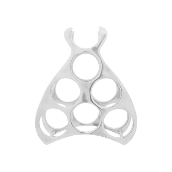 Modern vinställ - vidaXL - Silver - Aluminium - 32x14x37,5 cm - Triangulär design - Blank finish