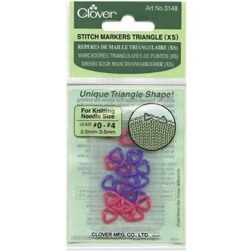 Clover triangulära maskmarkörer XS - 24 mini flerfärgade markörer