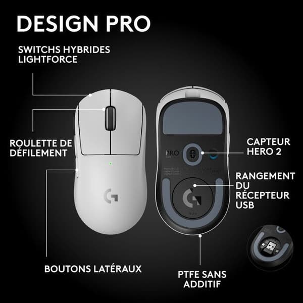 Spelmus - Trådlös - Logitech G - Pro X Superlight 2 SE Lightspeed - Vit