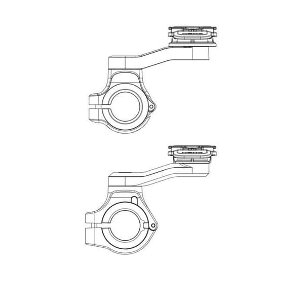 Smartphonehållare - QUAD LOCK - PRO - Styrefäste - Säker montering - Svart plast