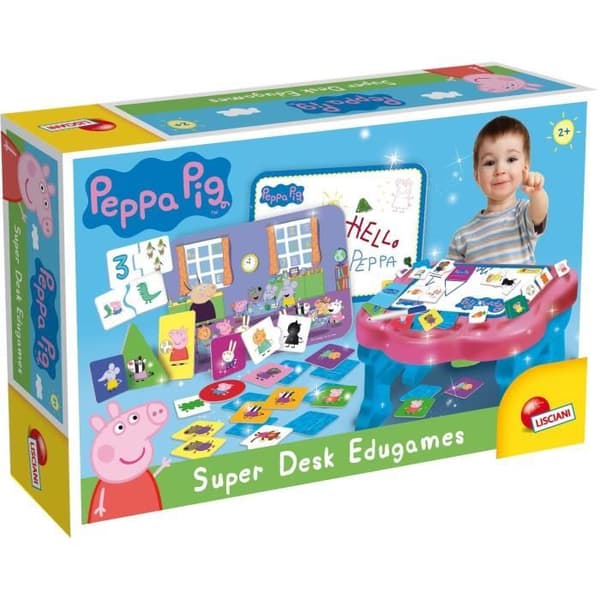 Peppa Pig Super Desk Activity Desk - LISCIANI GIOCHI - 10 pedagogiska spel