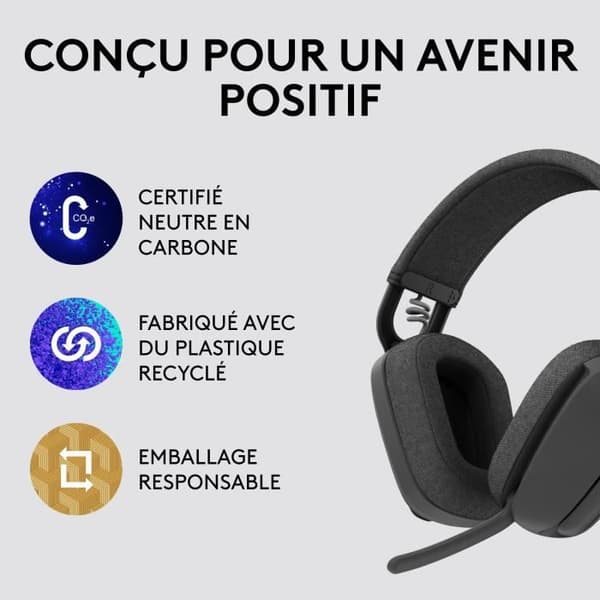 Hörlurar - Trådlösa - Logitech - Zone Vibe 100 - Bluetooth - Störningsskydd - Grafit