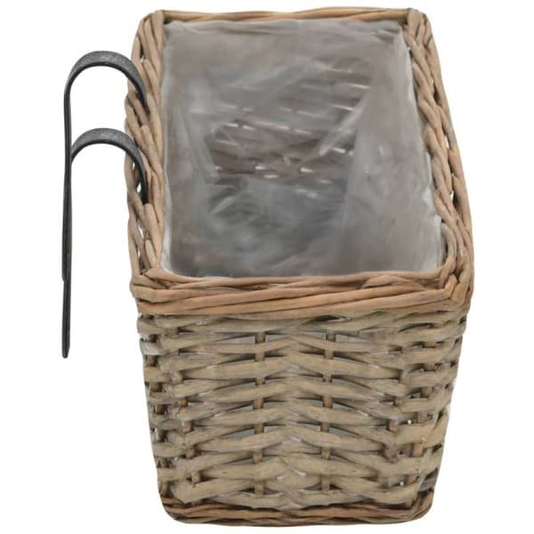 vidaXL Balkongkruka 2 st Wicker med PE Foder 60 cm