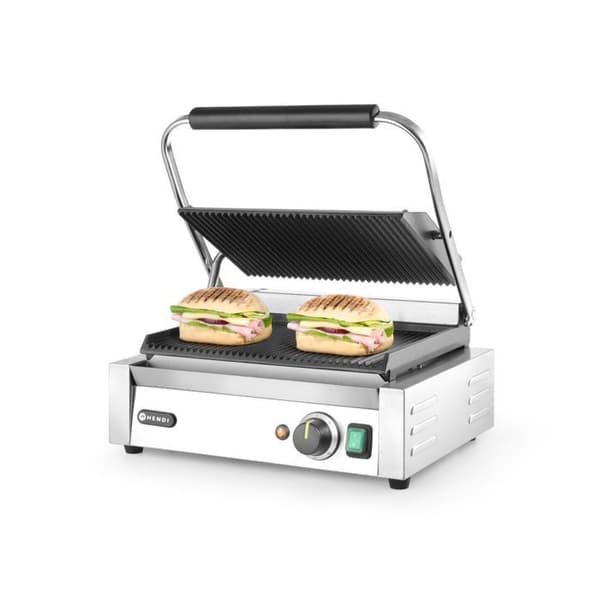 Kontaktgrill - Hendi - 263655 - Grå - Non-stick plattor - Panini