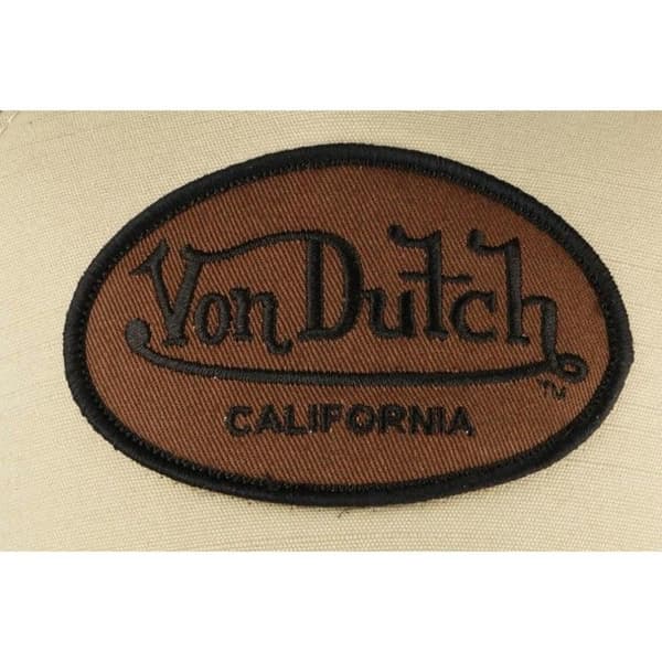 Von Dutch Baseballkeps Jack Marron - Broderad patch, 100% bomull, One size 55.5–60 cm