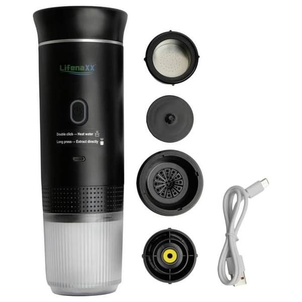 Lifenaxx To Go LX-060 Svart espressomaskin