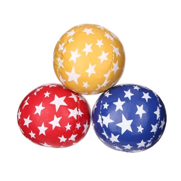 Set med 3 bollar 80 g - Märke - Modell - Vit och blå - Diameter: 58 mm