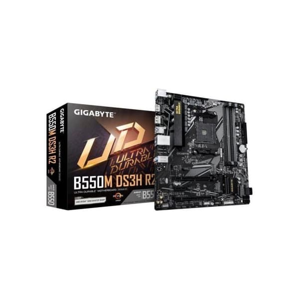 Moderkort - GIGABYTE - B550M DS3H R2 - Format Micro-ATX - Chipset AMD B550 - DDR4 & PCIe 4.0