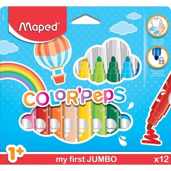 MAPED Kartong med 12 Stift 'Peps Maxi'