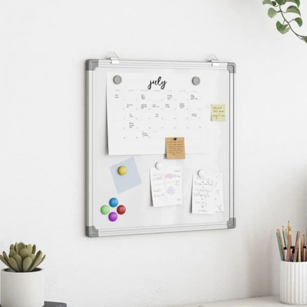 VIDAXL Magnetisk whiteboard 60 x 60 cm aluminiumram