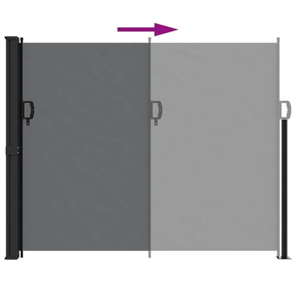 vidaXL Fällbar sidokappa svart 160x500 cm 4004429