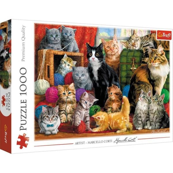 Pussel 1000 bitar: Kattsammanträffande