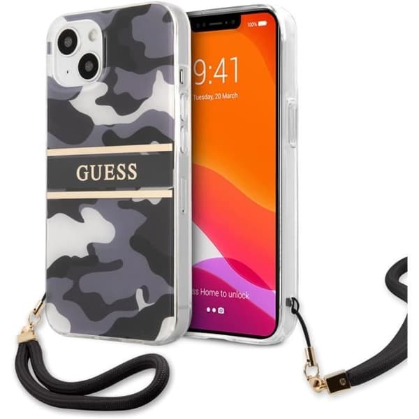Hårt skal - Guess - iPhone 13 - Kamouflagemönster - Stötskydd - Eleganta