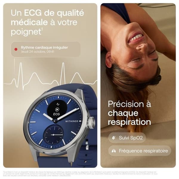 Withings - HWA10-Model 12 - Smartklocka - Unisex - Scanwatch 2