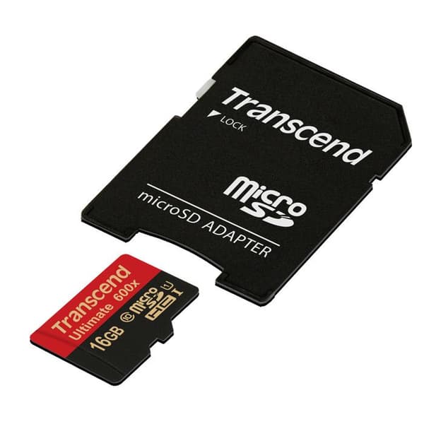 Flashminneskort - TRANSCEND - Ultimate - 16 GB - UHS Class 1 / Class10 - 600x - MicroSDHC UHS-I