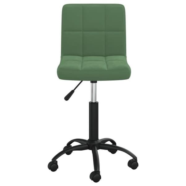 vidaXL Svängbar matsalsstol, Mörkgrön, Sammet