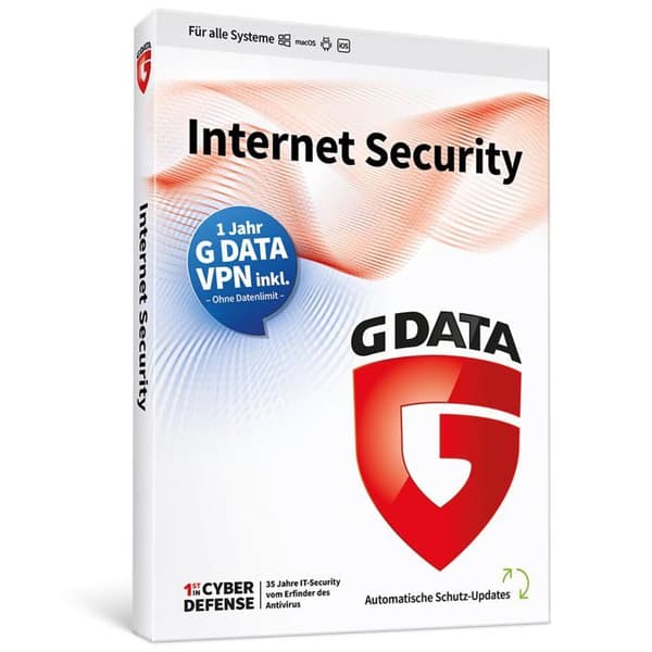 Internet säkerhetsprogram - G DATA - Antivirus - Skydd mot phishing - Intelligent brandvägg - Antispam