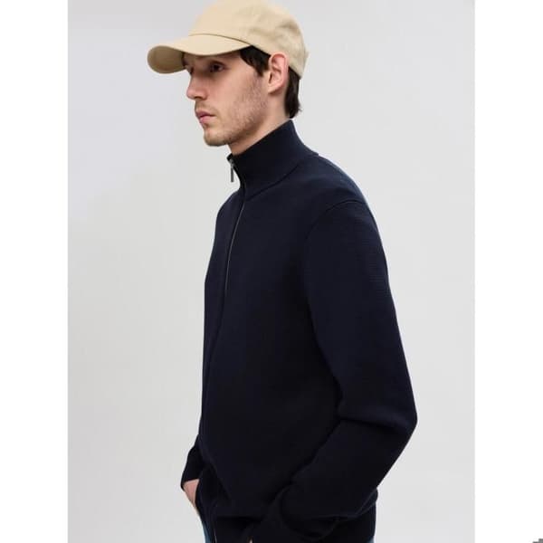 Selected Dane zip-up stickad tröja