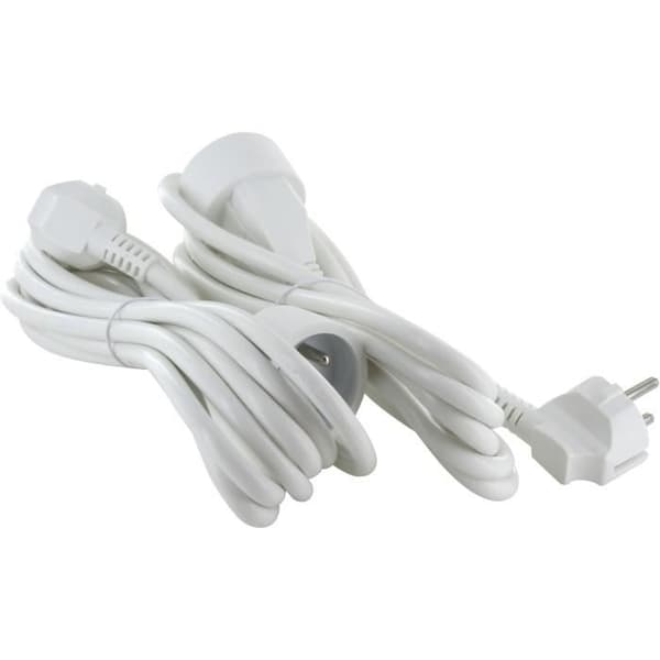 Set med 2 förlängningssladdar - CHACON - HO5VVF 3 x 1,5 mm² - 3 m - Vit
