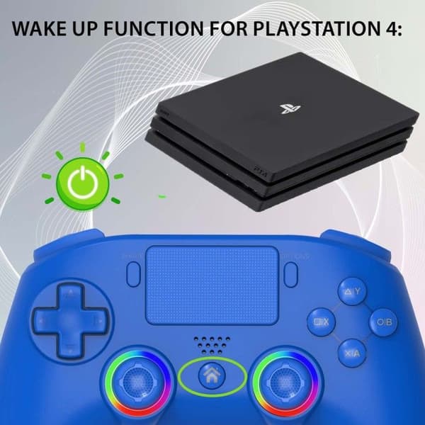 Manett - PS4 - Trådlös - LED RGB - PC