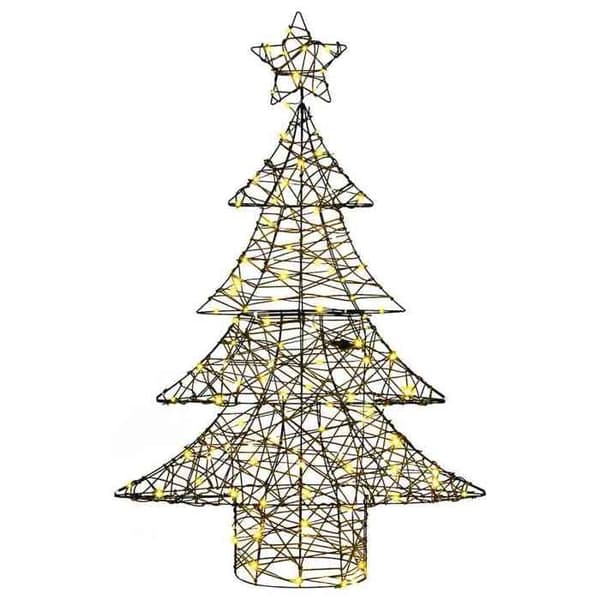 vidaXL Julgran med 120 Varmvit LED 150 cm Rottning 42018991
