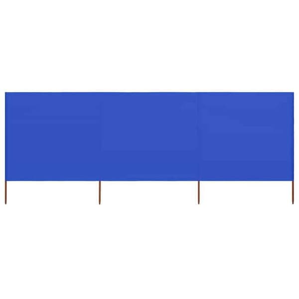 vidaXL 3 Panel Room Divider Tyg 400 x 120 cm Azurblå