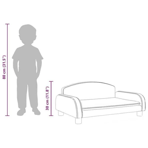 vidaXL Mörkgrå barnsoffa 70x45x30 cm tyg, mini soffa, mini soffa-stol, mini soffa för barn, soffa 3196359