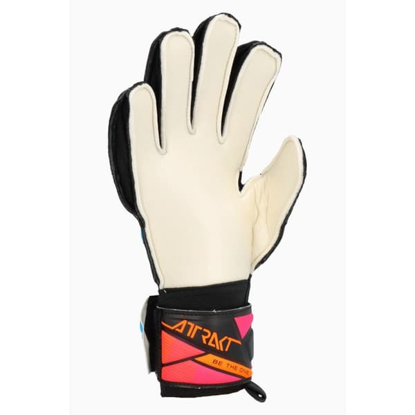Reusch Attrakt Solid målvaktshandskar - svart/aquablå/chockorange